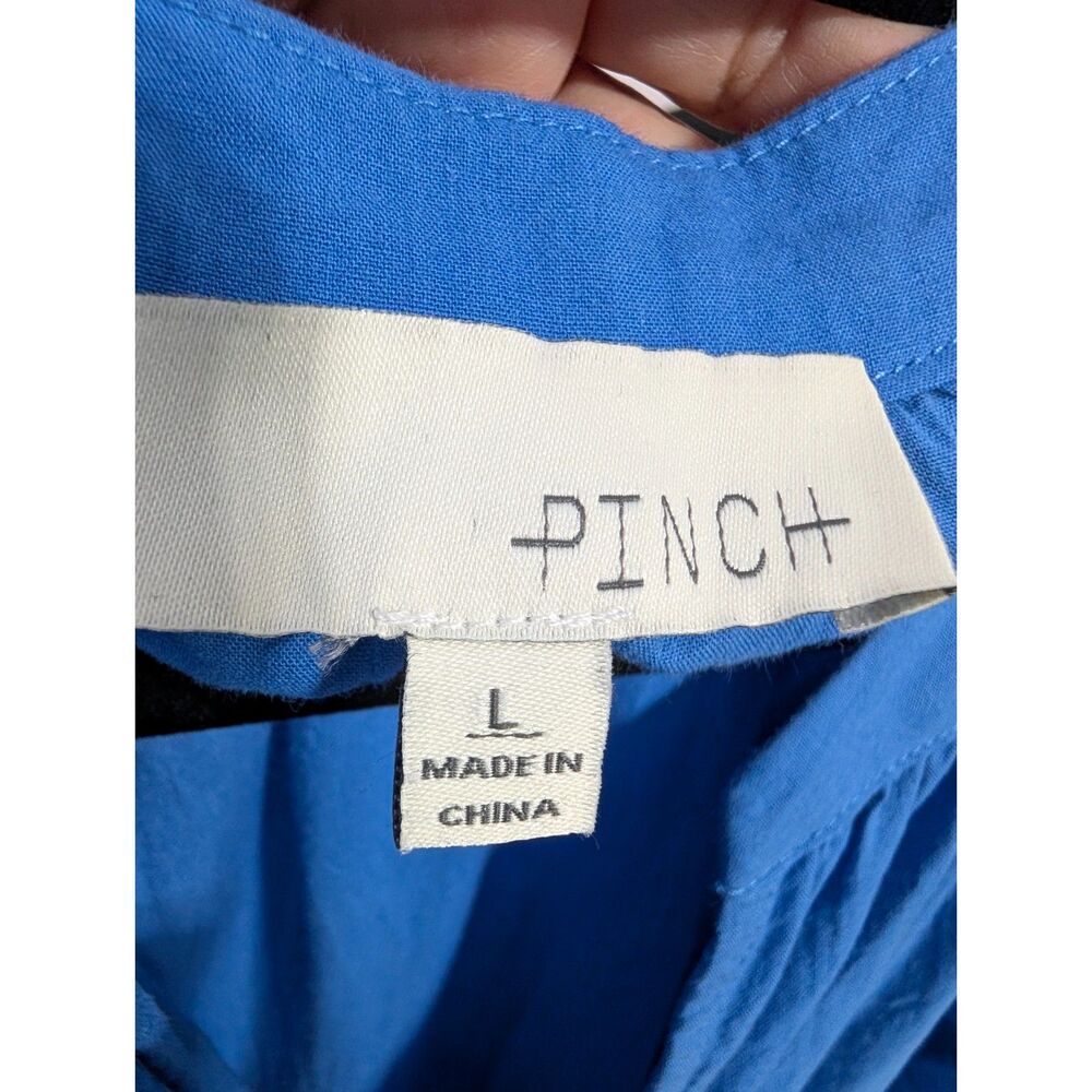 Pinch Blue Tiered Maxi Dress Women Large Cotton Ruffle Sleeve Boho Cottagecore - Picture 9 of 9